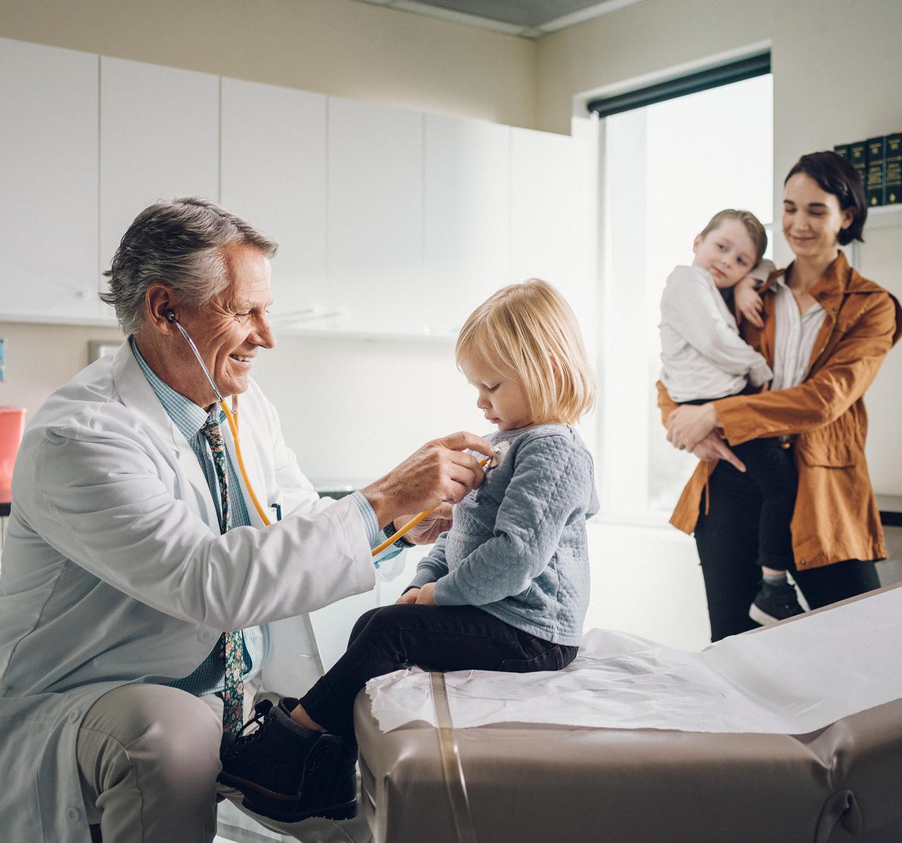 Doctor with patient